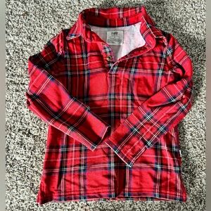 Little Sleepies Play Christmas Plaid shirt 3T